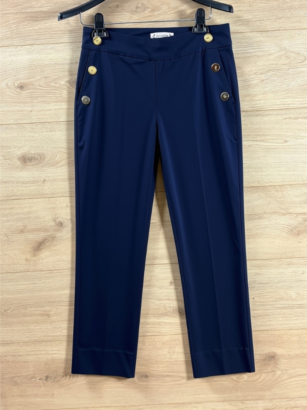 Nanette Lepore Navy Blue Stretchy Crop Pull-on Pants NWT Size Small